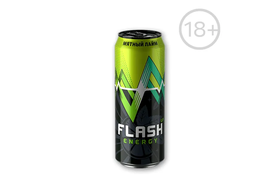 Flash Up Energy Мятный Лайм 0.45 л