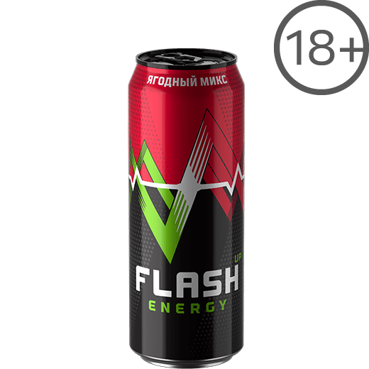 Flash Up Energy Ягодный Микс 0.45 л