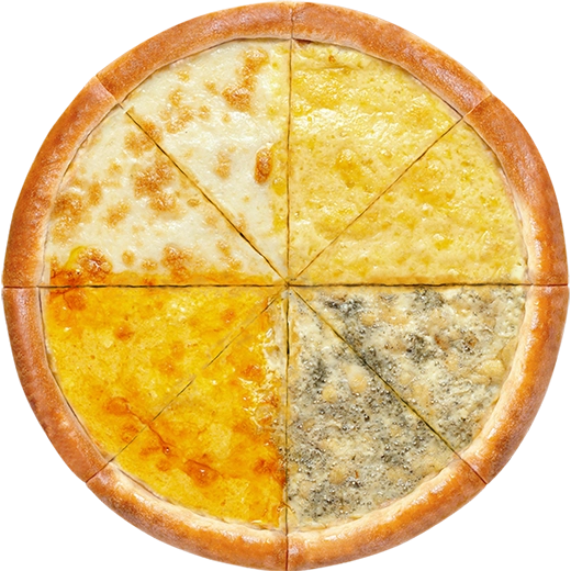 Четыре сыра пицца фермерская и четыре сыра